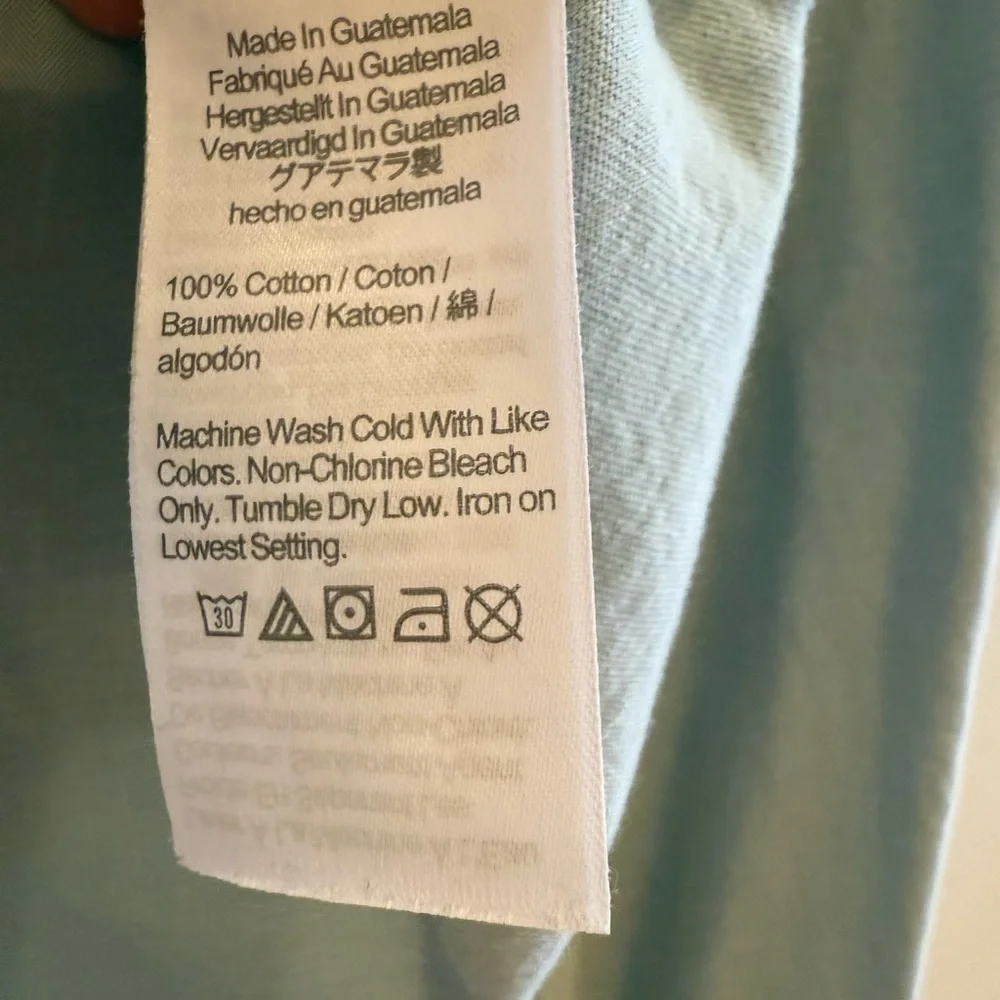 J. Crew Soft pale blue green long sleeve tee shirt